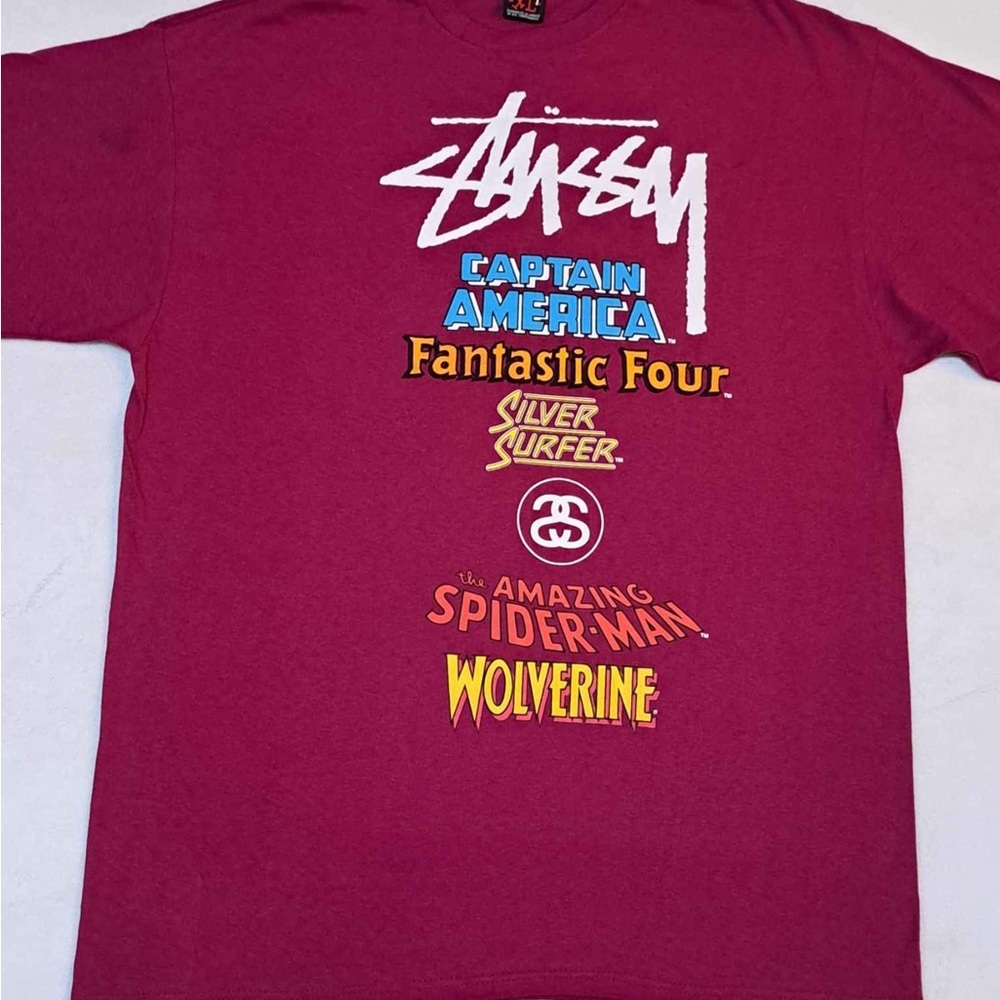 Stussy Marvel "Heros and Villains" T-Shirt - Men's size XL - Picture 2 of 10